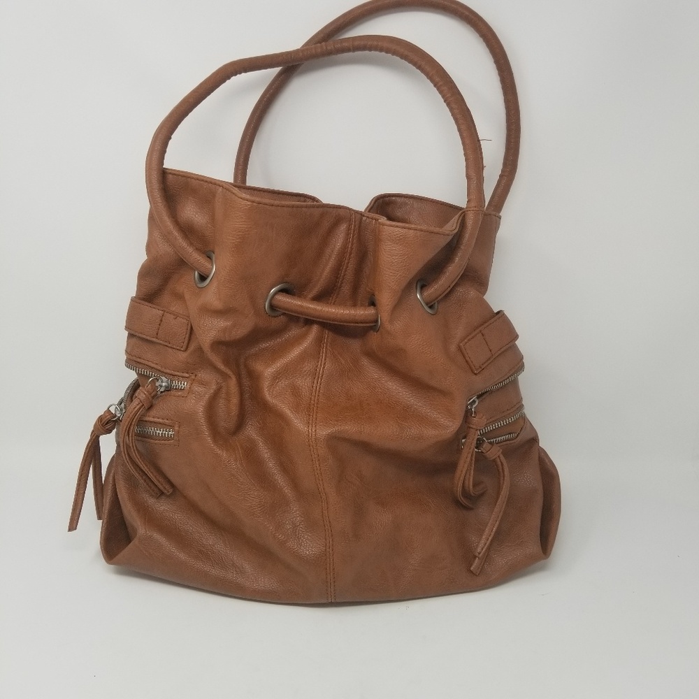 Brash brown faux leather purse